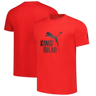 T-shirt Puma rouge AC Milan 2025/26 King Logo pour homme