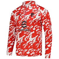 Men's Puma Red AC Milan 2025/26 Pre-Match dryCell Quarter-Zip Top