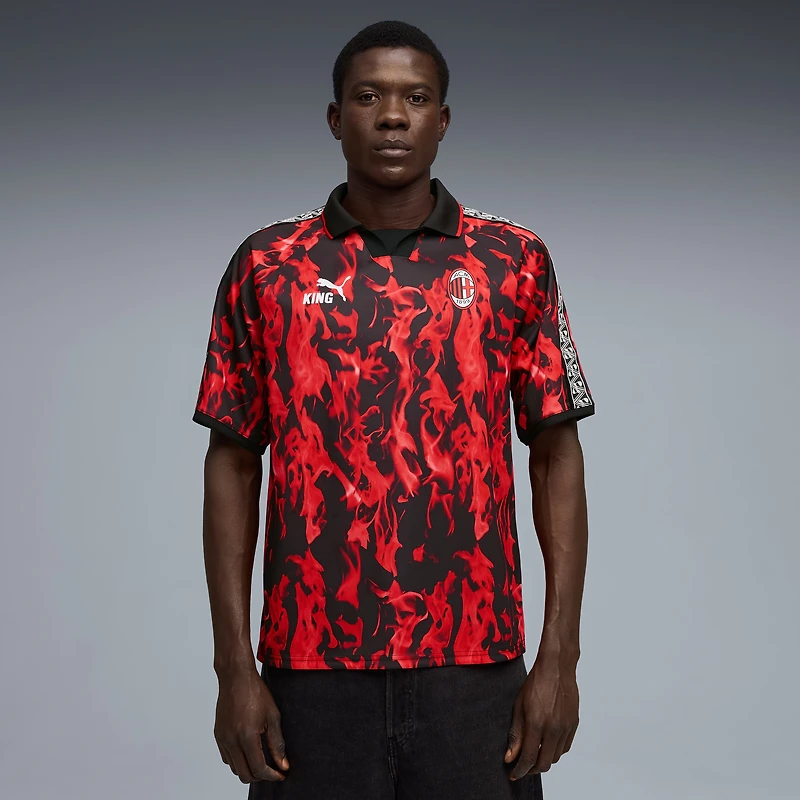 Maillot rétro Puma rouge AC Milan King pour homme