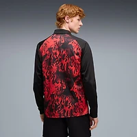 Men's Puma  Red AC Milan Quarter-Zip dryCELL Pre-Match Top