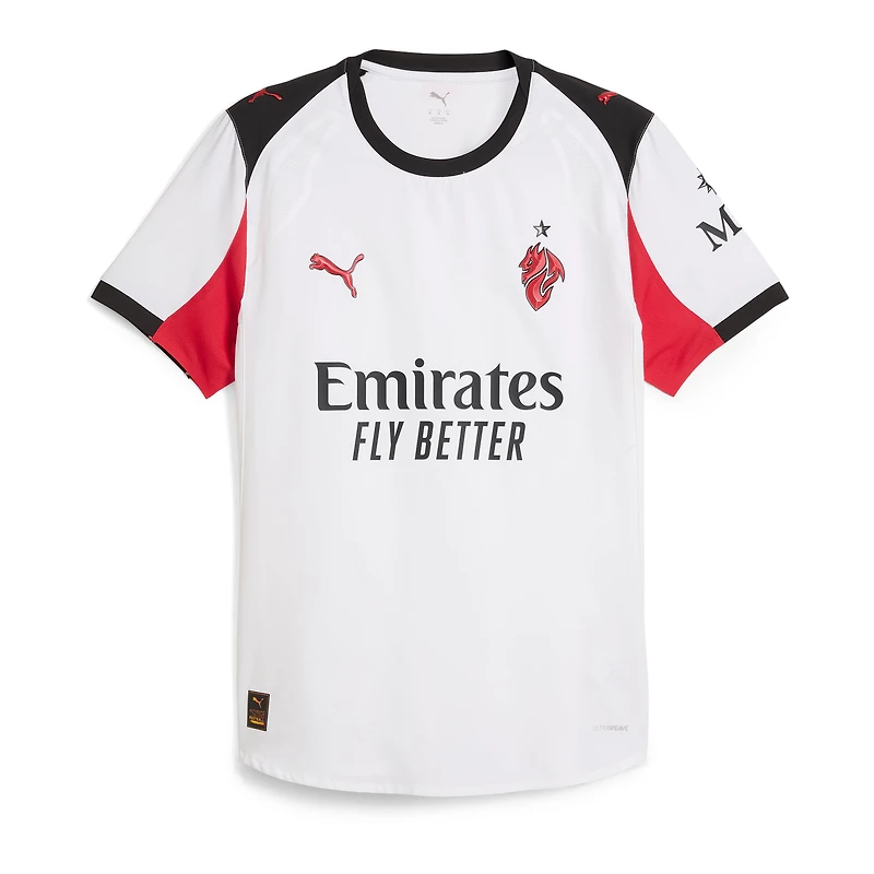 Men's Puma  White AC Milan 2025/26 Away Authentic Jersey