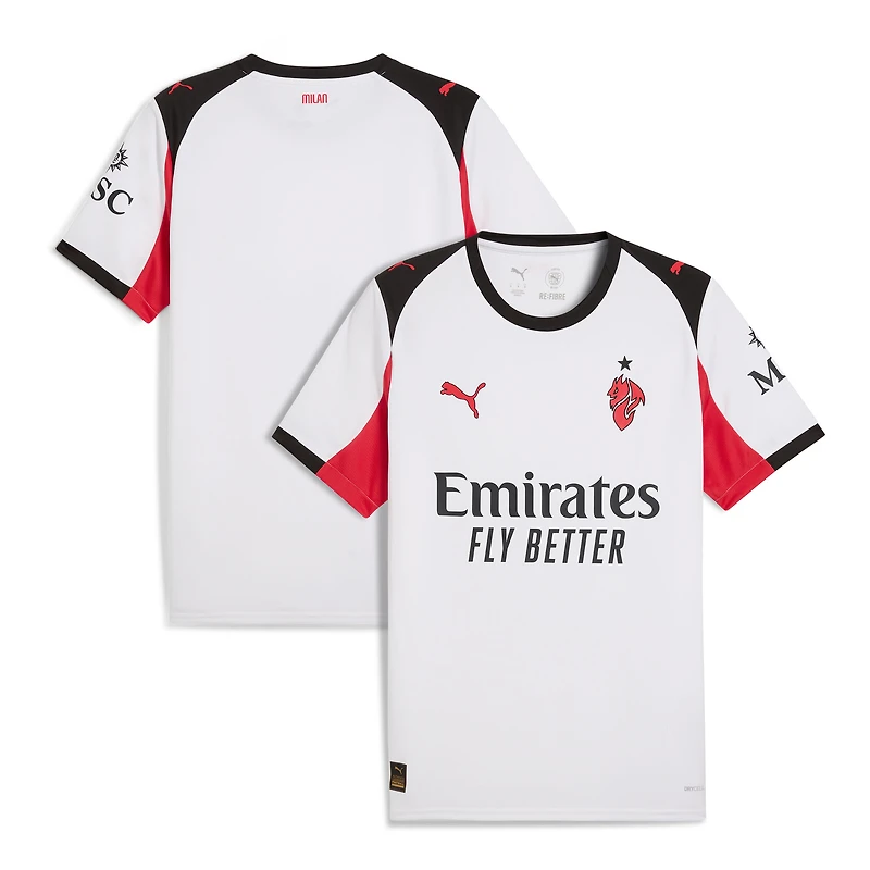 Men's Puma White AC Milan 2025/26 Away Replica Jersey