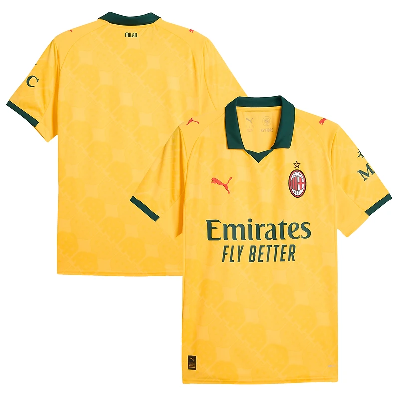 Men's Puma Yellow AC Milan 2025/26 Third Replica Jersey