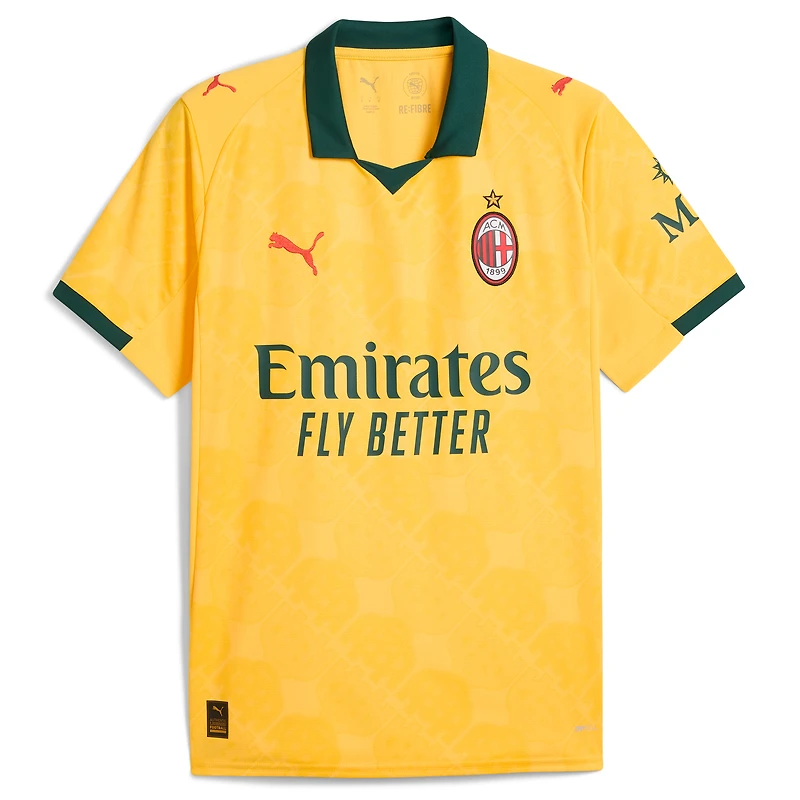 Maillot réplique Puma jaune AC Milan 2025/26 pour homme