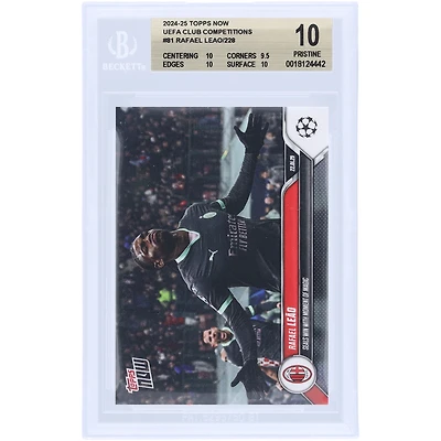 Rafael Leão AC Milan 2024-25 Topps Now Seals Win With Moment Of Magic #81 BGS Authenticated 10 Card - 10,9.5,10,10 Subgrades