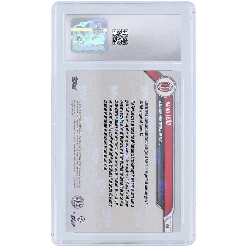 Rafael Leão AC Milan 2025 Topps Now Seals Win With Moment of Magic #81 CGC Authenticated 10 Card