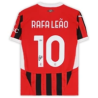 Maillot Domicile Puma 2024 Autographié Rouge/Noir Rafael Leão AC Milan