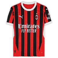Maillot Domicile Puma 2024 Autographié Rouge/Noir Rafael Leão AC Milan