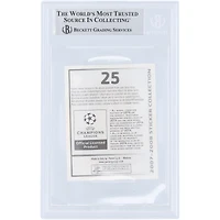 Ronaldo AC Milan Autographed 2007-08 Panini UEFA Champions League Sticker #25 Beckett Fanatics Witnessed Authenticated Card 