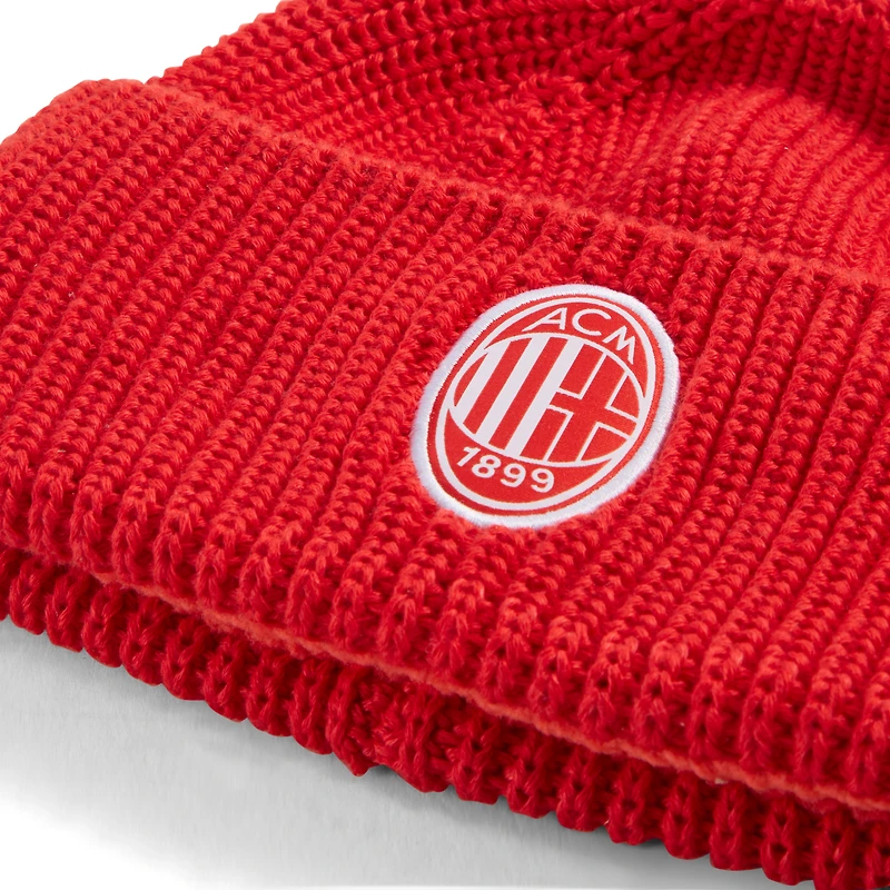 Unisex Puma  Red AC Milan Essential Cuffed Knit Hat