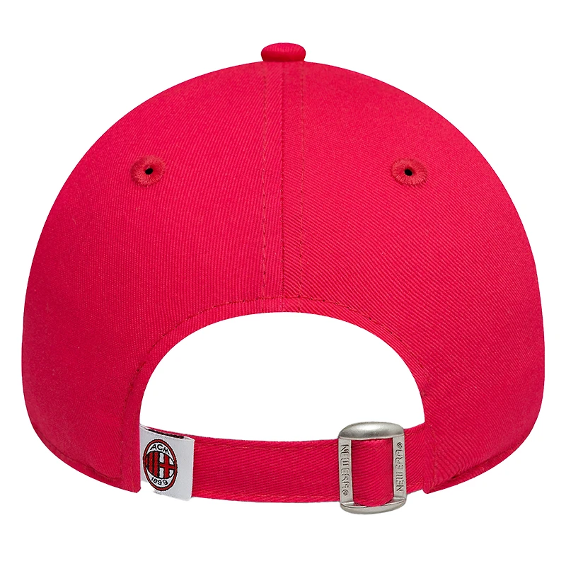 Women's New Era Pink AC Milan Wordmark 9FORTY Adjustable Hat