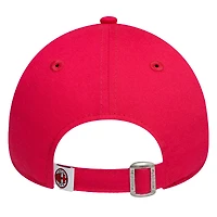 Women's New Era Pink AC Milan Wordmark 9FORTY Adjustable Hat