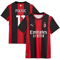 Women's Puma Christian Pulisic Black/Red AC Milan 2026/27 Home Replica Jersey