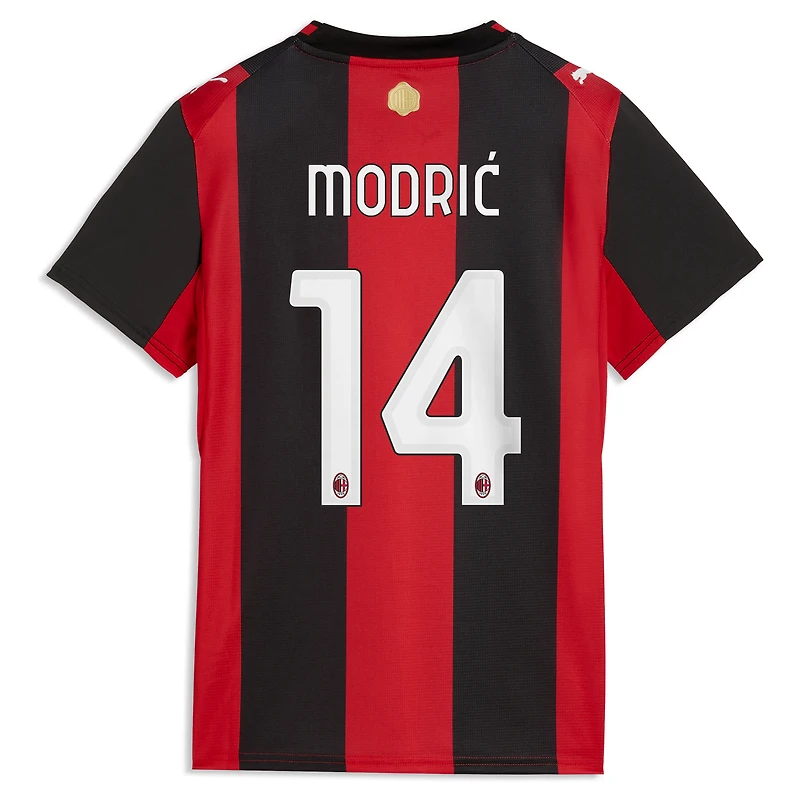 Women's Puma Luka Modrić Black/Red AC Milan 2026/27 Home Replica Jersey