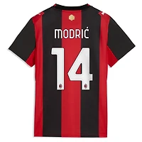 Women's Puma Luka Modrić Black/Red AC Milan 2026/27 Home Replica Jersey