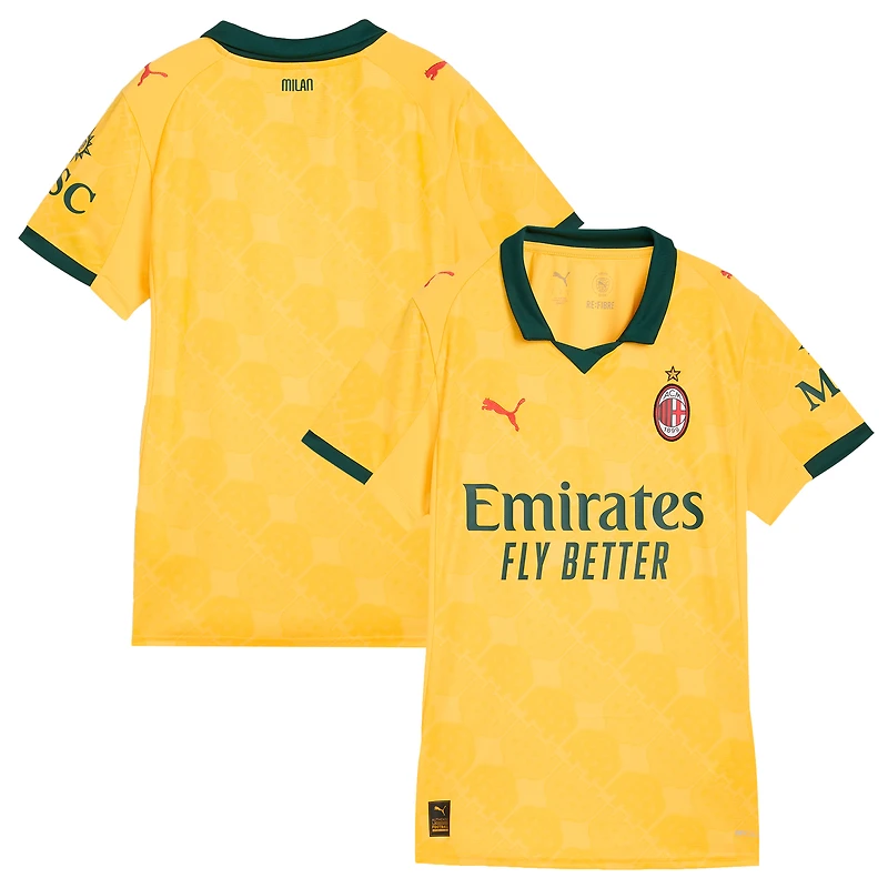 Women's Puma Yellow AC Milan 2025/26 Third Replica Jersey