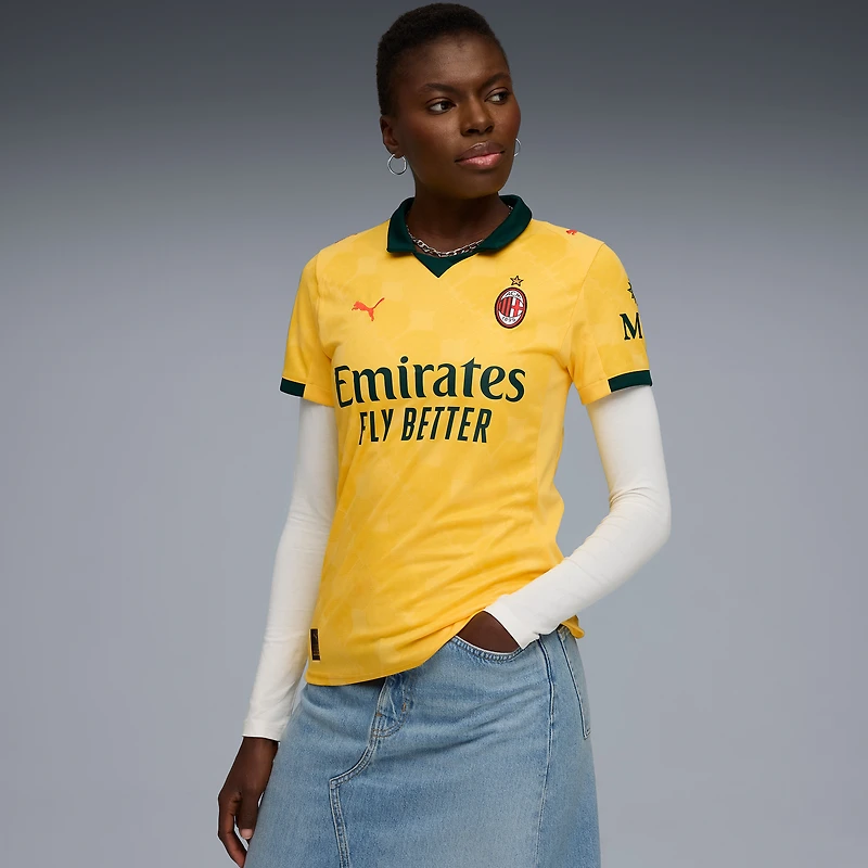 Women's Puma Yellow AC Milan 2025/26 Third Replica Jersey
