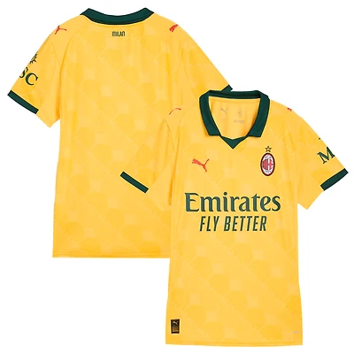 Women's Puma Yellow AC Milan 2025/26 Third Replica Jersey