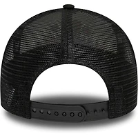 Youth New Era Black AC Milan Wordmark E-Frame 9FORTY Trucker Adjustable Hat