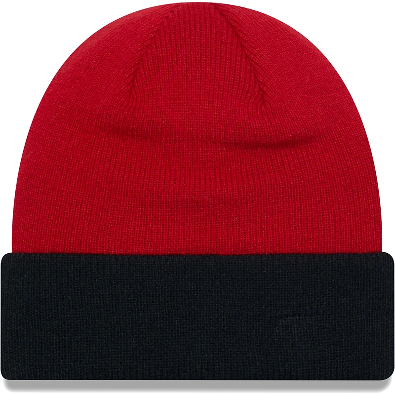Youth New Era Red AC Milan Wordmark Cuffed Knit Hat