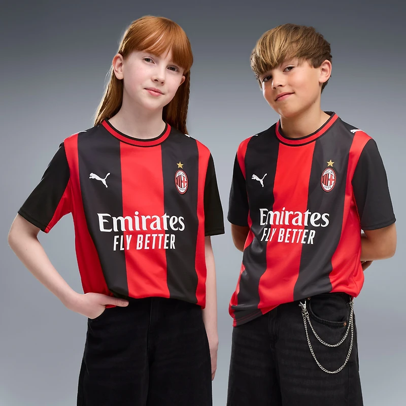 Youth Puma  Black/Red AC Milan 2026/27 Home Replica Jersey