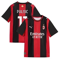Youth Puma Christian Pulisic Black/Red AC Milan 2026/27 Home Replica Jersey