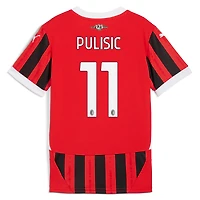 Maillot de joueur réplique domicile Puma Christian Pulisic rouge AC Milan 2024/25 pour enfant