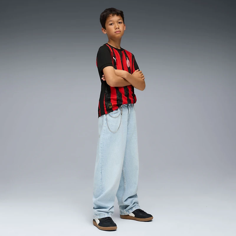 Youth Puma Red AC Milan 2025/26 Home Replica Jersey