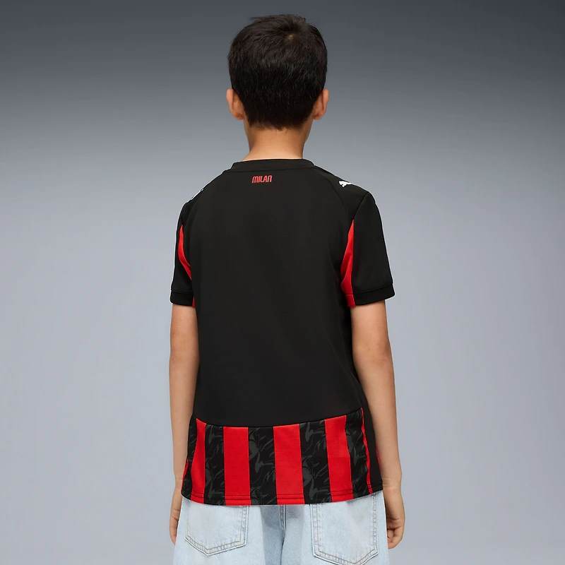 Youth Puma Red AC Milan 2025/26 Home Replica Jersey