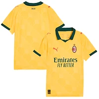 Maillot réplique jaune Puma AC Milan 2025/26 pour jeunes