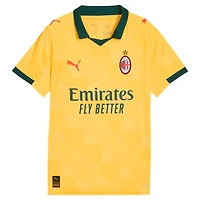 Maillot réplique jaune Puma AC Milan 2025/26 pour jeunes