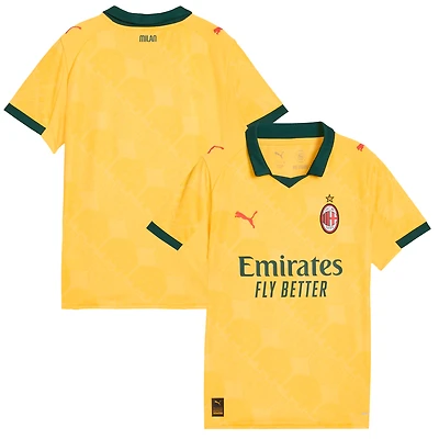 Maillot réplique jaune Puma AC Milan 2025/26 pour jeunes