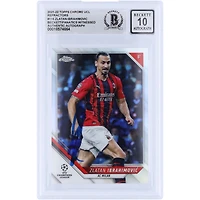 Zlatan Ibrahimovic AC Milan Autographed 2021-22 Topps Chrome UEFA Refractor #116 Beckett Fanatics Witnessed Authenticated Auto 10 Card 