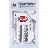 Zlatan Ibrahimovic AC Milan Autographié 2021-22 Topps Chrome UEFA Refractor #116 Beckett Fanatics Witnessed Authenticated Auto 10 Card