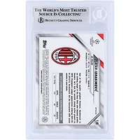 Zlatan Ibrahimovic AC Milan Autographed 2021-22 Topps Chrome UEFA Refractor #116 Beckett Fanatics Witnessed Authenticated Card 