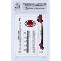 Carte autographiée Topps Chrome UEFA n° 11 Beckett 2022-23 de l'AC Milan par Zlatan Ibrahimovic, vue par les fans de Beckett. Carte Auto 10 authentifiée.