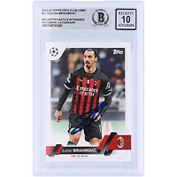 Zlatan Ibrahimovic AC Milan Autographed 2022-23 Topps UEFA #11 Beckett Fanatics Witnessed Authenticated Auto 10 Card