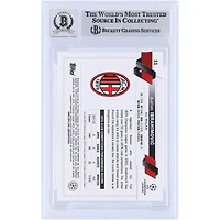 Carte autographiée 2022-23 Topps UEFA # 11 Beckett par Zlatan Ibrahimovic de l'AC Milan, carte Auto 10 authentifiée vue par les fanatiques
