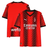 Zlatan Ibrahimovic AC Milan Autographed 2023-24 Red Puma Replica Jersey - Front Signed