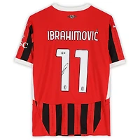 Maillot réplique Puma rouge et noir autographié de Zlatan Ibrahimovic (AC Milan) saison 2024-2025