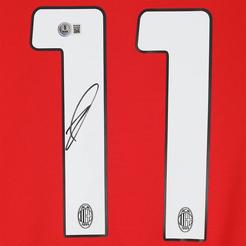 Zlatan Ibrahimovic AC Milan Autographed Red/Black Puma 2024-25 Replica Jersey