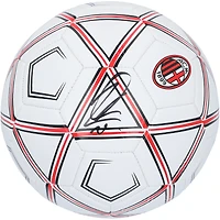 Ballon de football à logo blanc autographié par Zlatan Ibrahimovic (AC Milan)