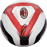 Ballon de football blanc autographié par Zlatan Ibrahimovic (AC Milan)