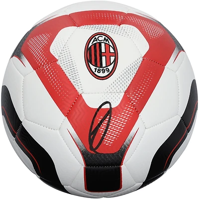 Zlatan Ibrahimovic AC Milan Autographed White Soccer Ball