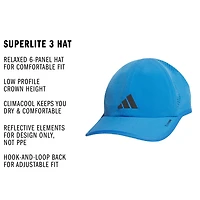 Men's adidas Blue Superlite 3 AEROREADY Adjustable Hat