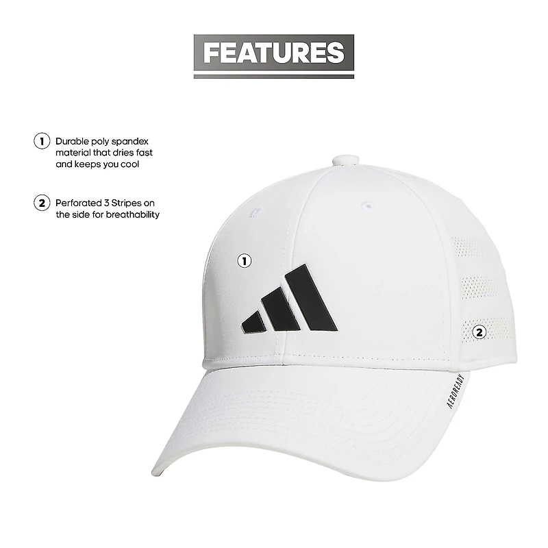 Casquette adidas Game Day 4 AEROREADY Flex pour hommes, blanche