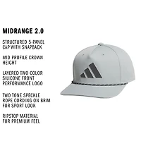 Men's  Gray adidas Midrange 2.0 Snapback Hat