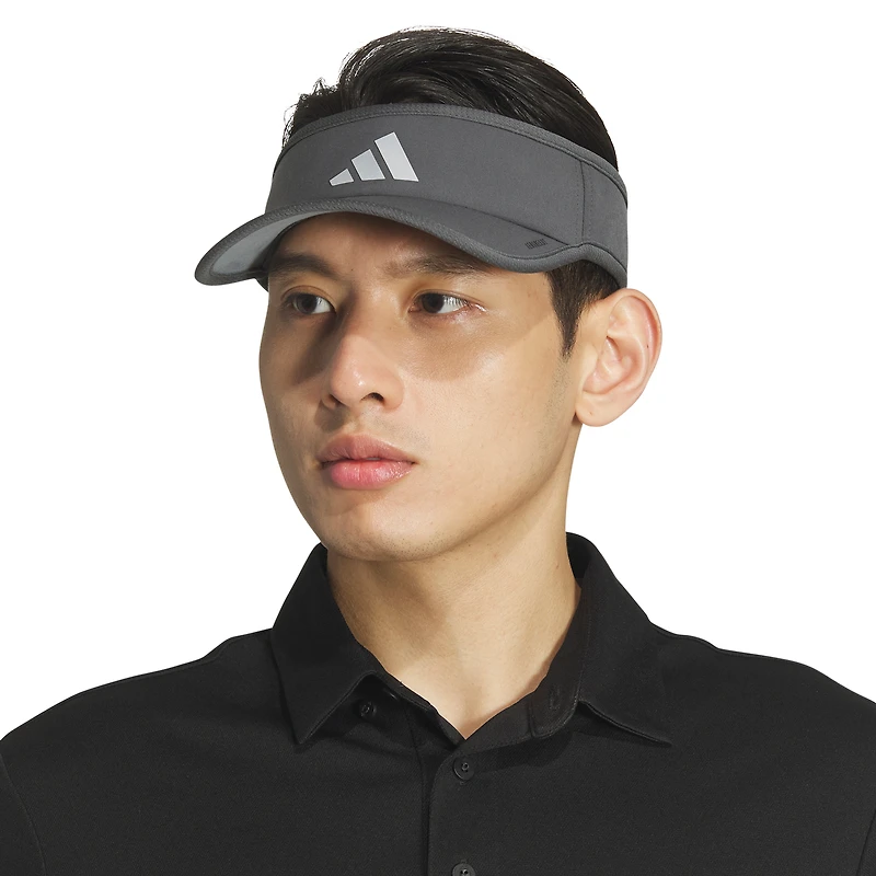 Men's  Gray adidas Superlite 3 Adjustable Visor