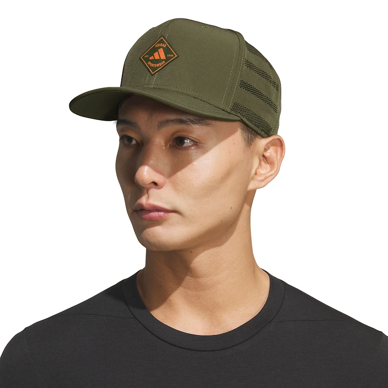 Men's  Olive adidas Quick Dry Snapback Hat