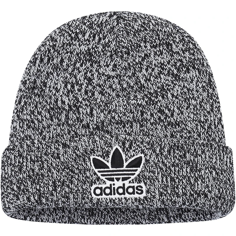 Men's adidas Originals Black/White Trefoil Cuffed Knit Hat